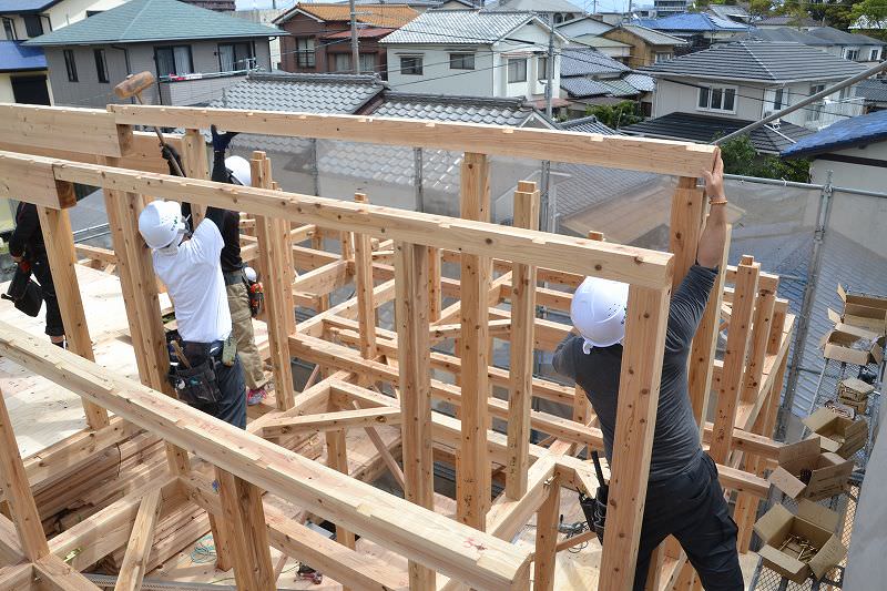 「福岡市南区皿山02」注文住宅現場リポート④【上棟式】