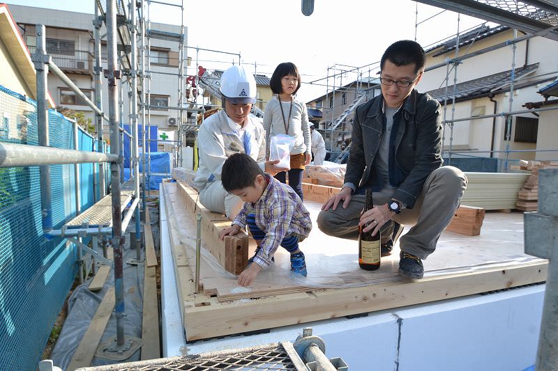 「福岡市南区皿山02」注文住宅現場リポート④【上棟式】
