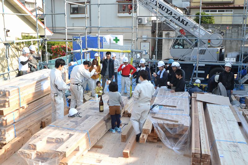 「福岡市南区皿山02」注文住宅現場リポート④【上棟式】