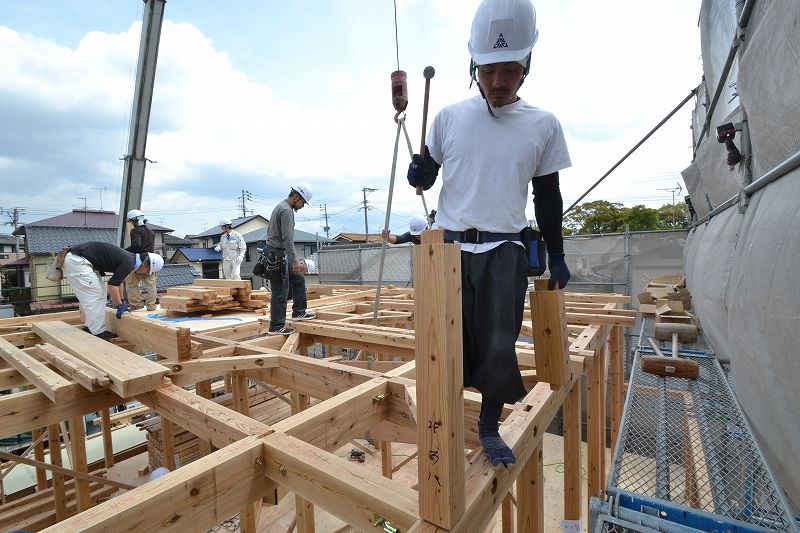 「福岡市南区皿山02」注文住宅現場リポート④【上棟式】