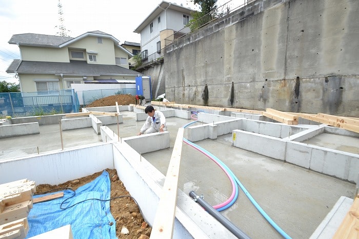 「福岡市東区04」注文住宅現場リポート④【木工事】【土台敷き】