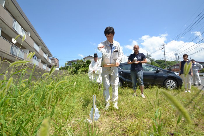 福岡県糸島市01　注文住宅建築現場リポート①　～地鎮祭～