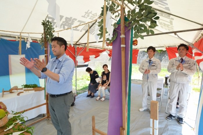 「糸島市01」注文住宅現場リポート①【地鎮祭】