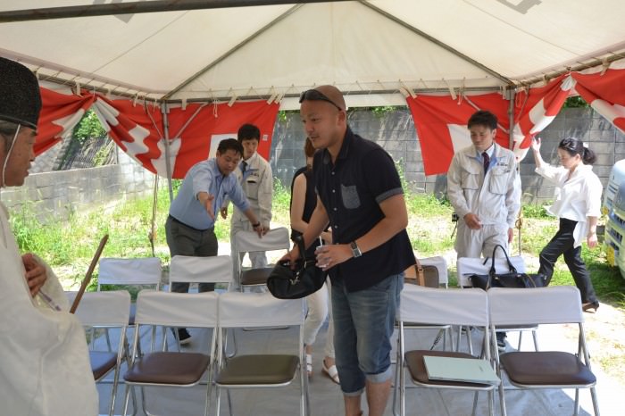 福岡県糸島市01　注文住宅建築現場リポート①　～地鎮祭～