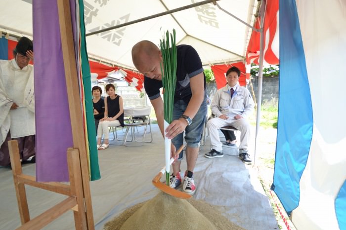 福岡県糸島市01　注文住宅建築現場リポート①　～地鎮祭～