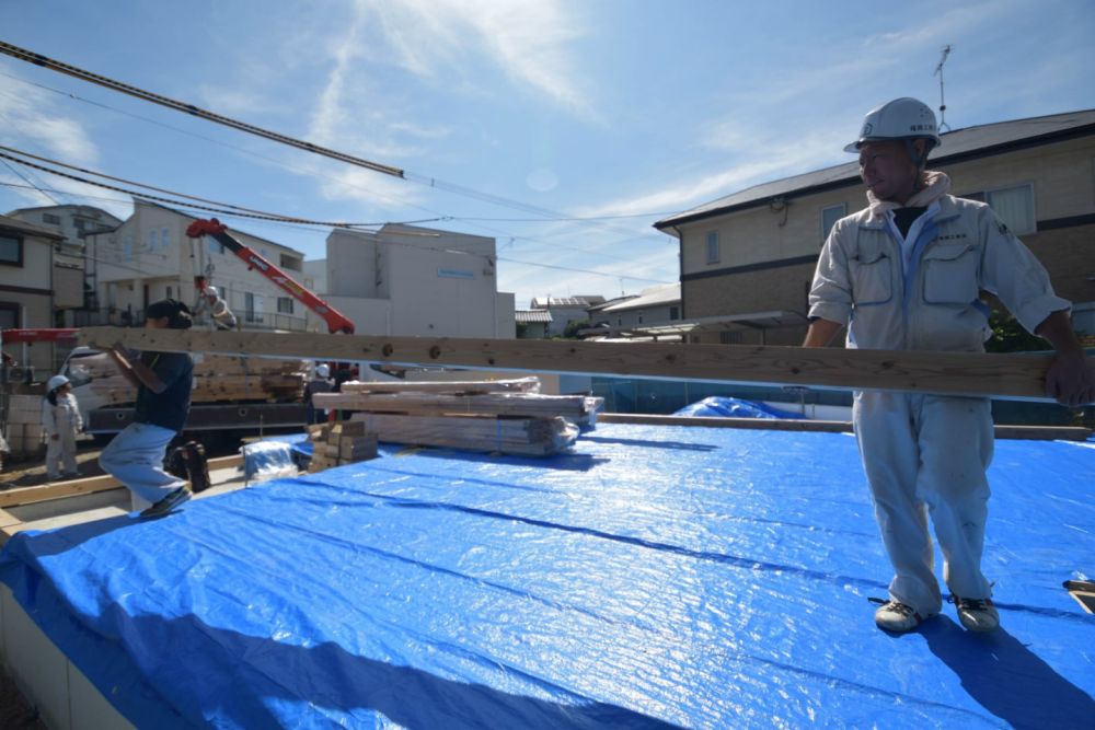 福岡市城南区07　注文住宅建築現場リポート③　～木工事・土台敷き～