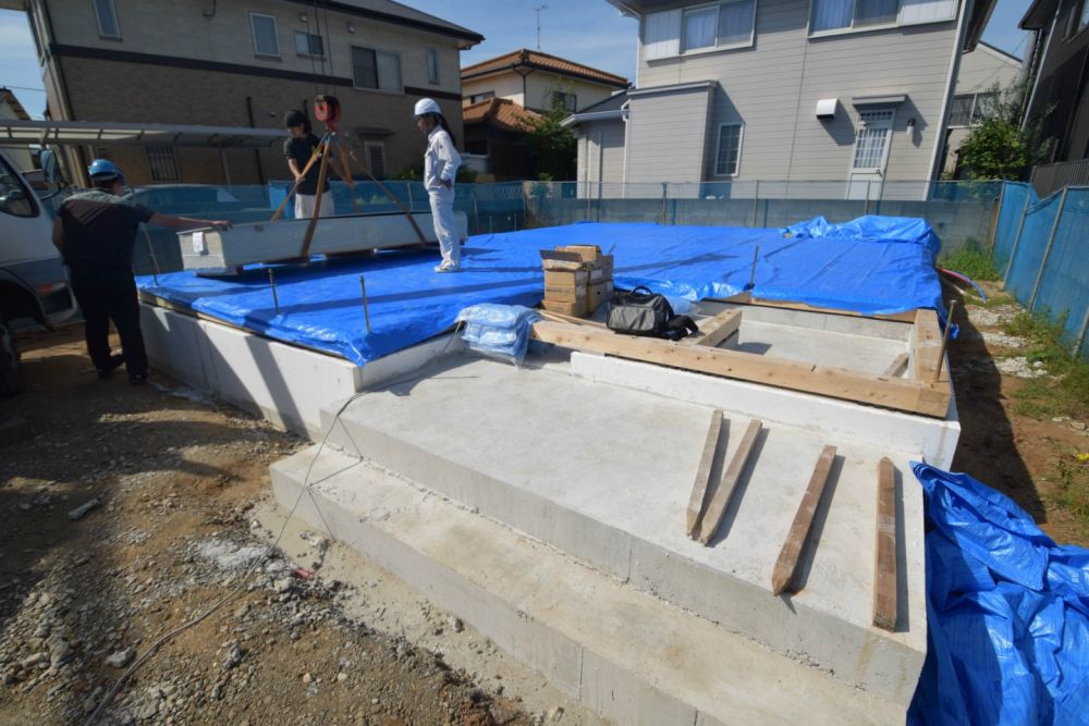 「福岡市城南区07」注文住宅現場リポート③【木工事】【土台敷き】