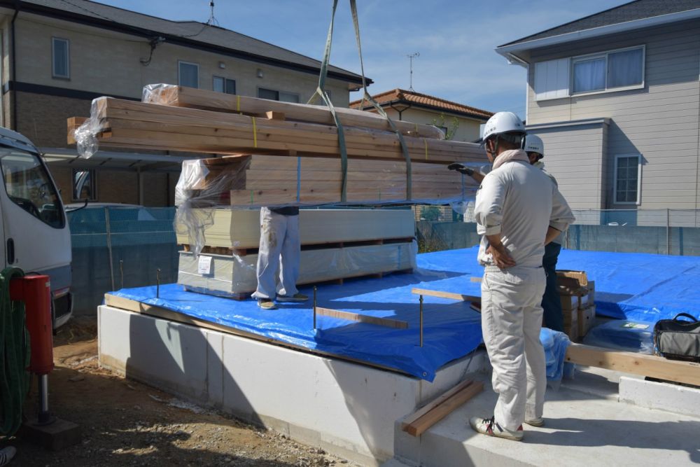 福岡市城南区07　注文住宅建築現場リポート③　～木工事・土台敷き～