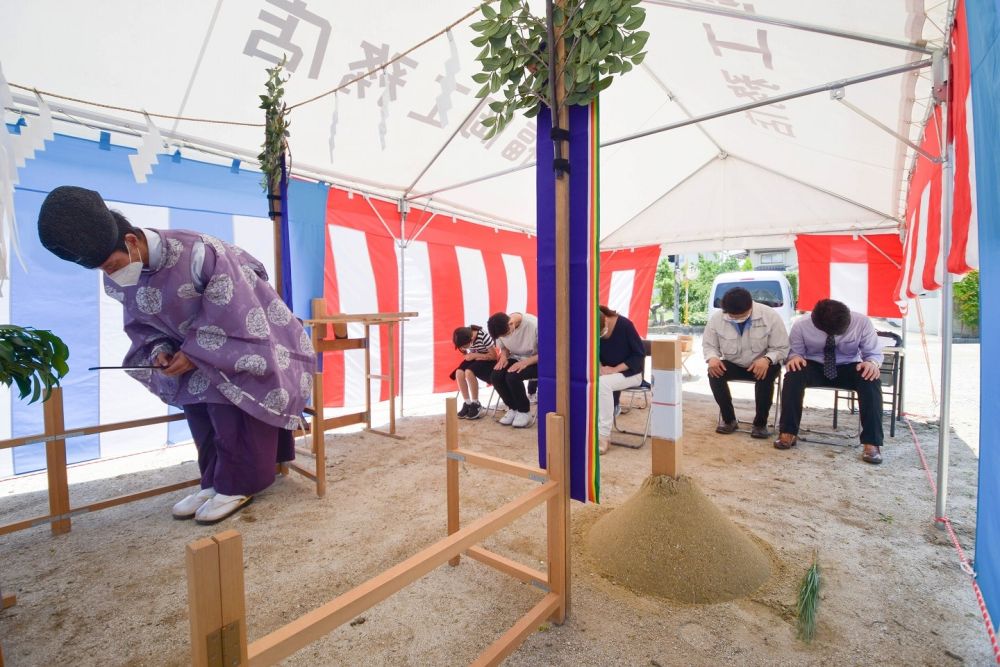 福岡市南区22　注文住宅建築現場リポート①　～地鎮祭～