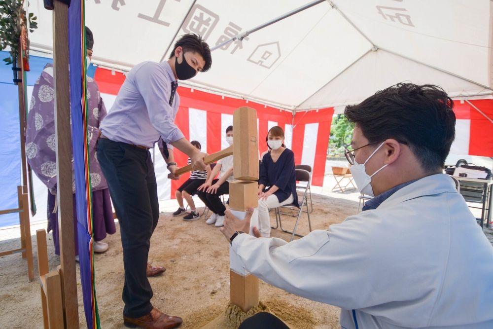 「福岡市南区22」注文住宅現場リポート①【地鎮祭】