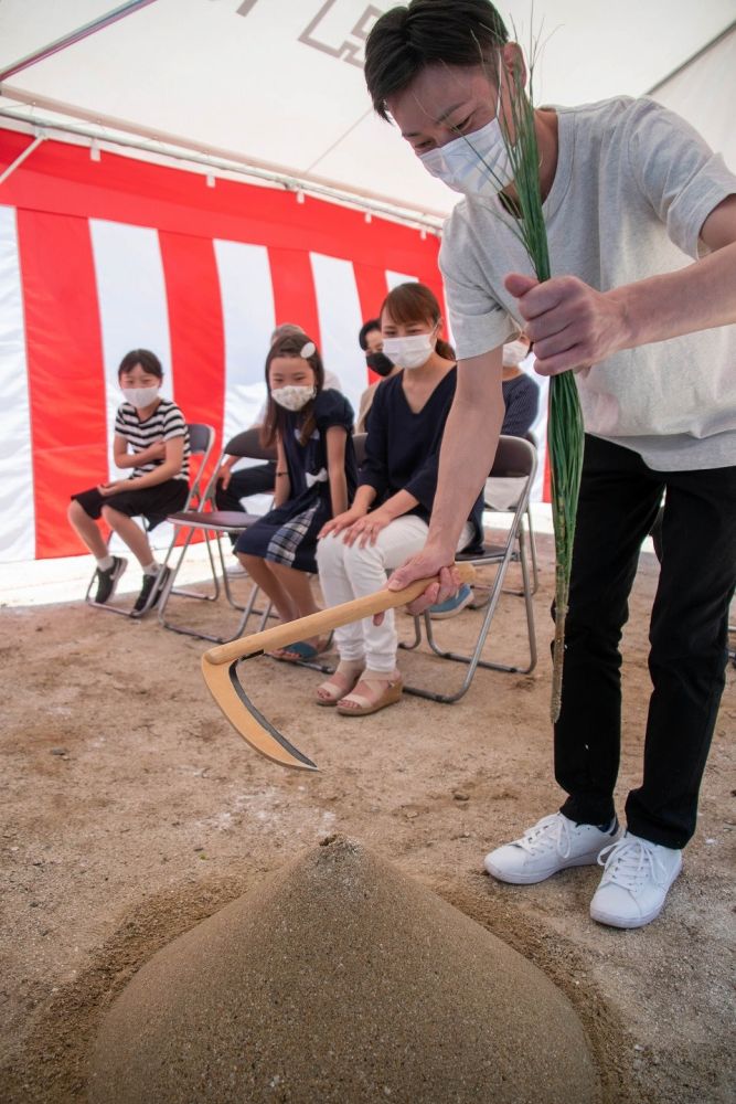 福岡市南区22　注文住宅建築現場リポート①　～地鎮祭～