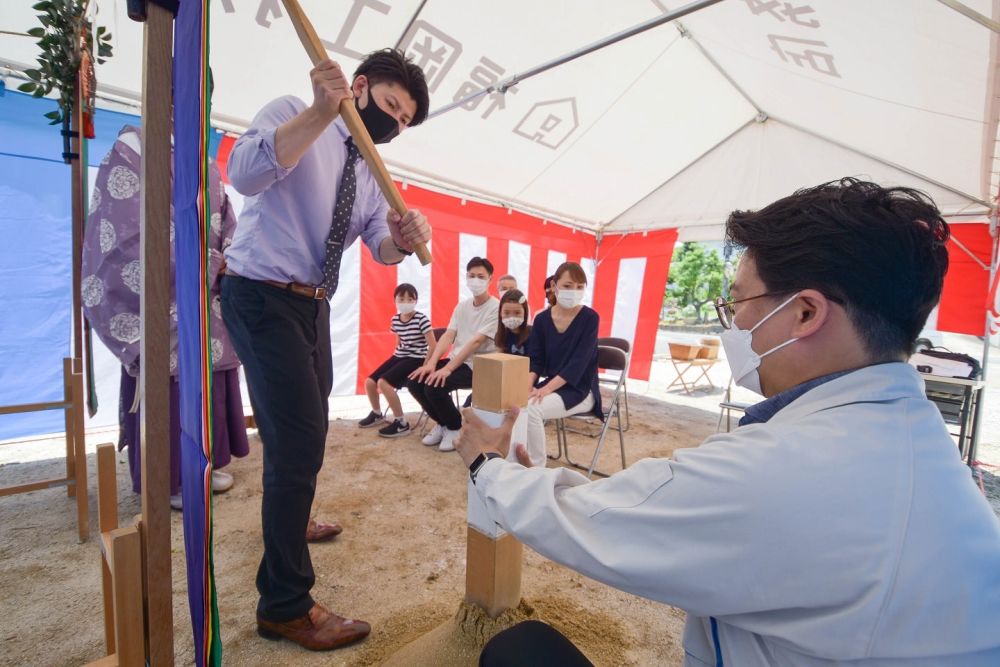 「福岡市南区22」注文住宅現場リポート①【地鎮祭】