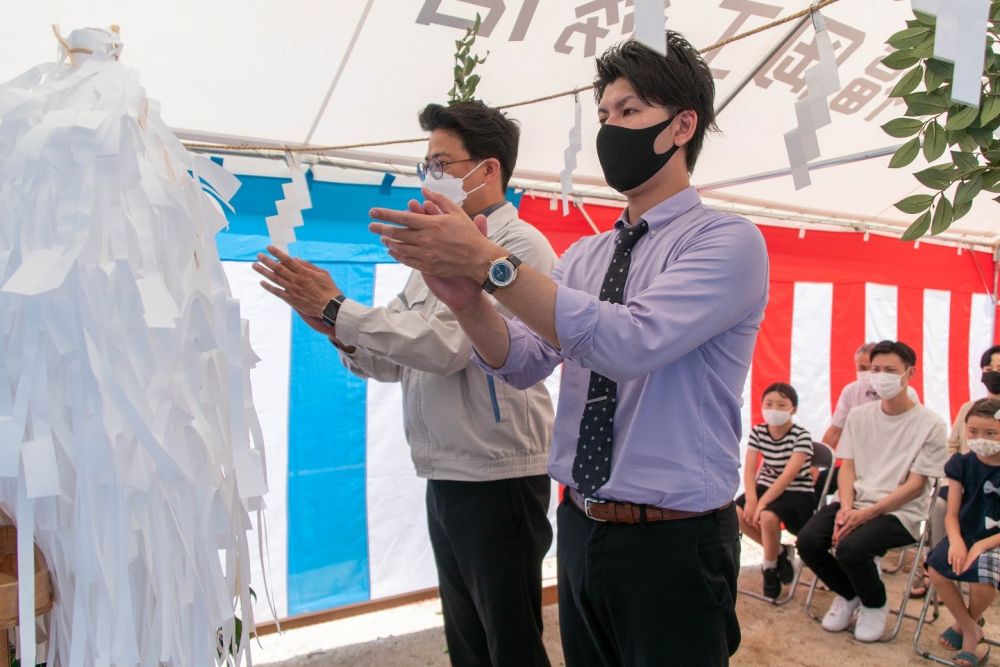 「福岡市南区22」注文住宅現場リポート①【地鎮祭】