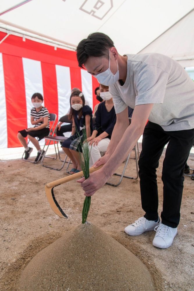 福岡市南区22　注文住宅建築現場リポート①　～地鎮祭～