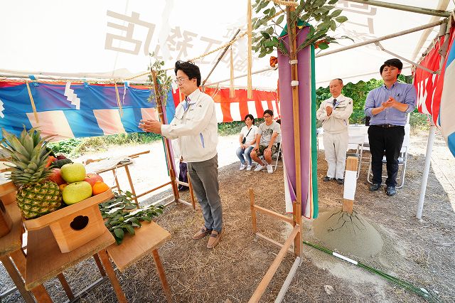 福岡県小郡市02　注文住宅建築現場リポート①　～地鎮祭～