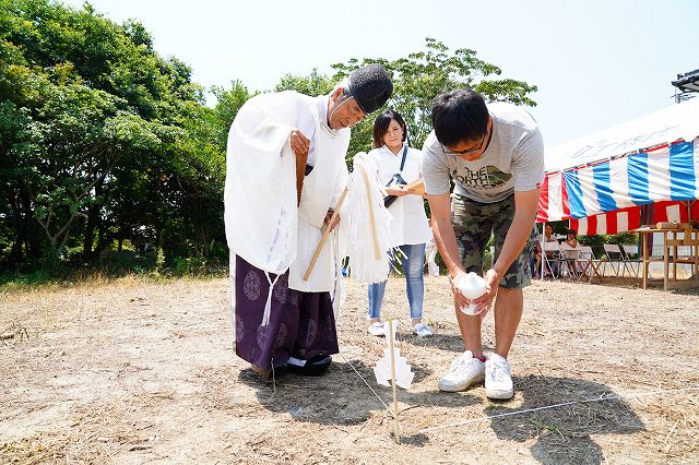 福岡県小郡市02　注文住宅建築現場リポート①　～地鎮祭～