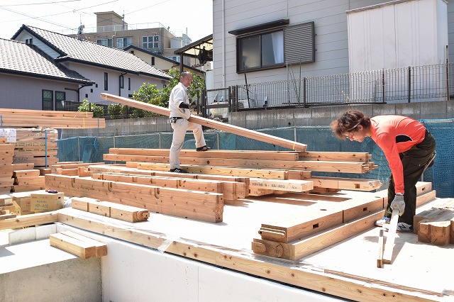 「福岡市南区16」注文住宅現場リポート④【木工事】【土台敷き】