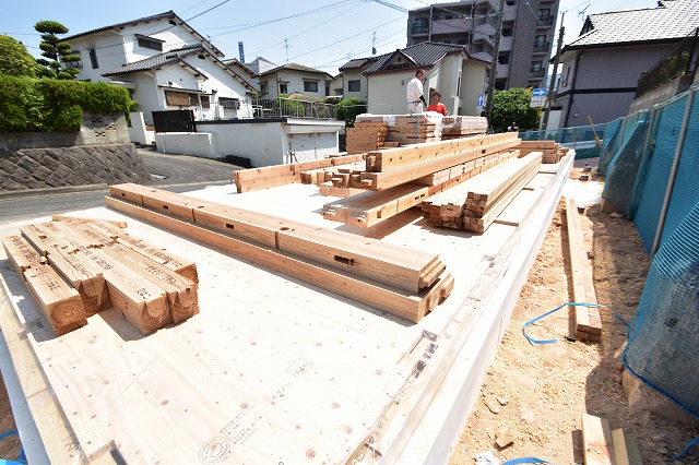 「福岡市南区16」注文住宅現場リポート④【木工事】【土台敷き】
