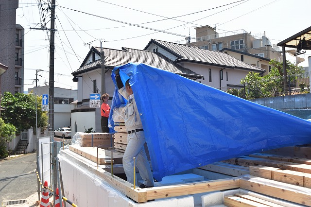 「福岡市南区16」注文住宅現場リポート④【木工事】【土台敷き】