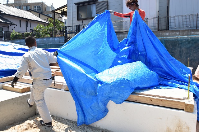 「福岡市南区16」注文住宅現場リポート④【木工事】【土台敷き】