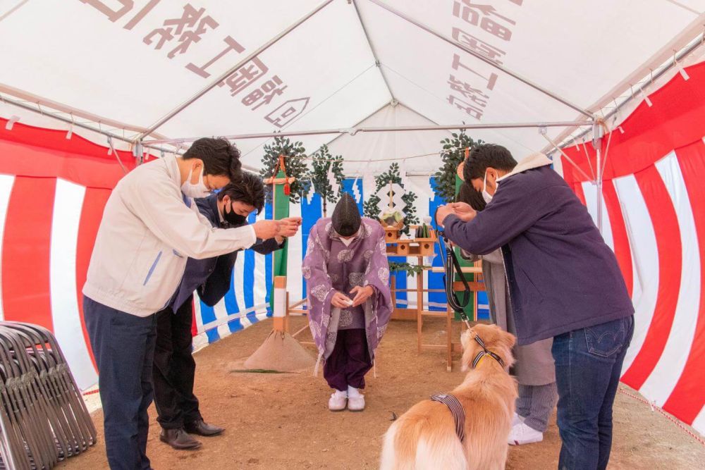 「糟屋郡久山町01」注文住宅現場リポート①【地鎮祭】