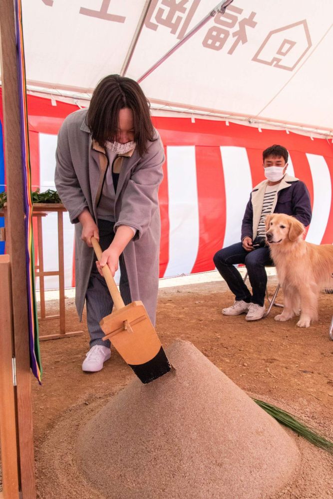 「糟屋郡久山町01」注文住宅現場リポート①【地鎮祭】