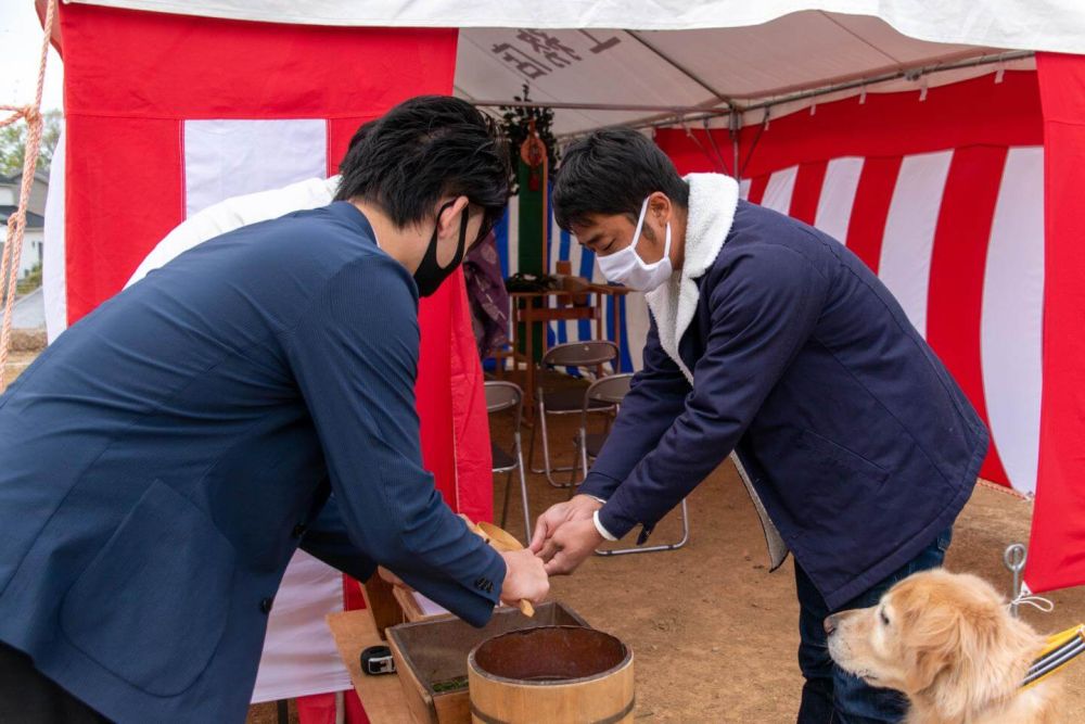 「糟屋郡久山町01」注文住宅現場リポート①【地鎮祭】