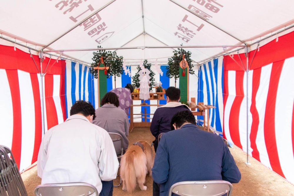 「糟屋郡久山町01」注文住宅現場リポート①【地鎮祭】