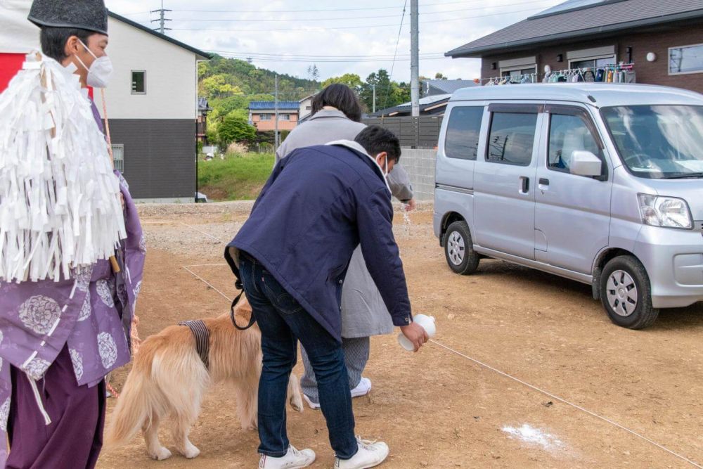 「糟屋郡久山町01」注文住宅現場リポート①【地鎮祭】