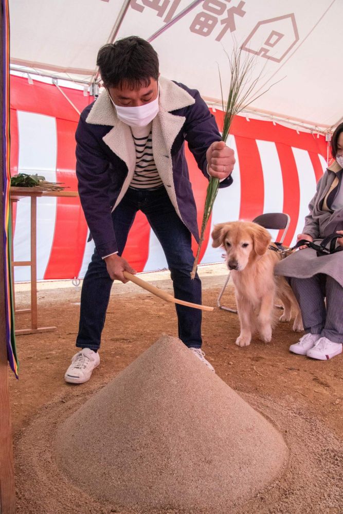 「糟屋郡久山町01」注文住宅現場リポート①【地鎮祭】