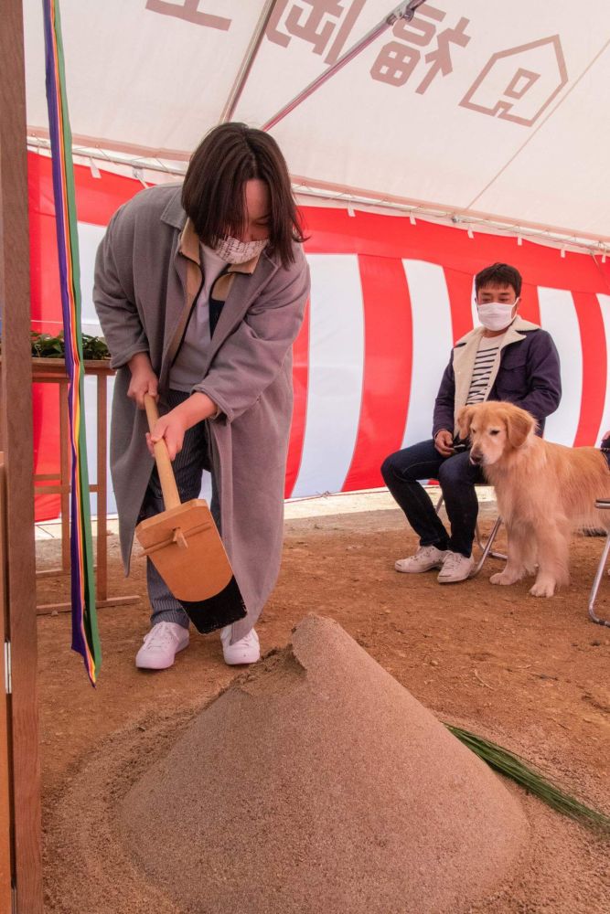 「糟屋郡久山町01」注文住宅現場リポート①【地鎮祭】