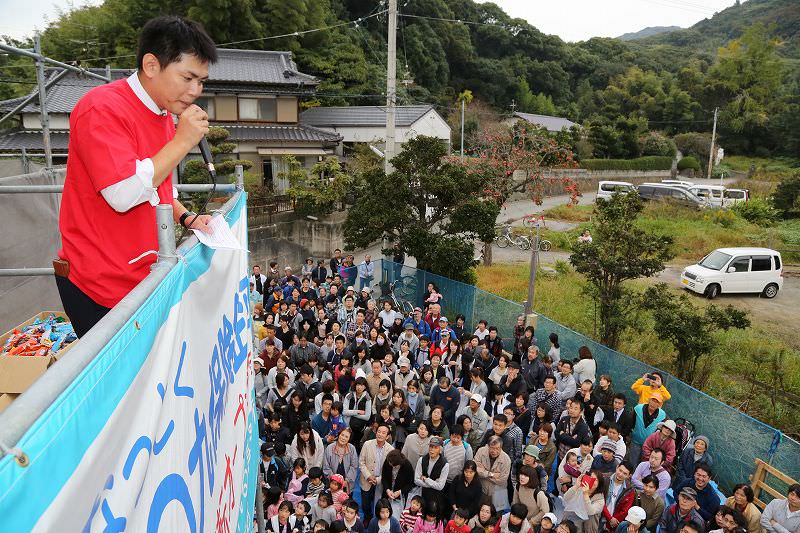 福岡県福津市宮司元町01　注文住宅建築現場リポート⑧　～餅まき～