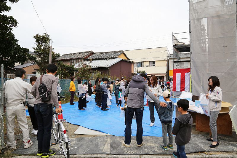 福岡県福津市宮司元町01　注文住宅建築現場リポート⑧　～餅まき～