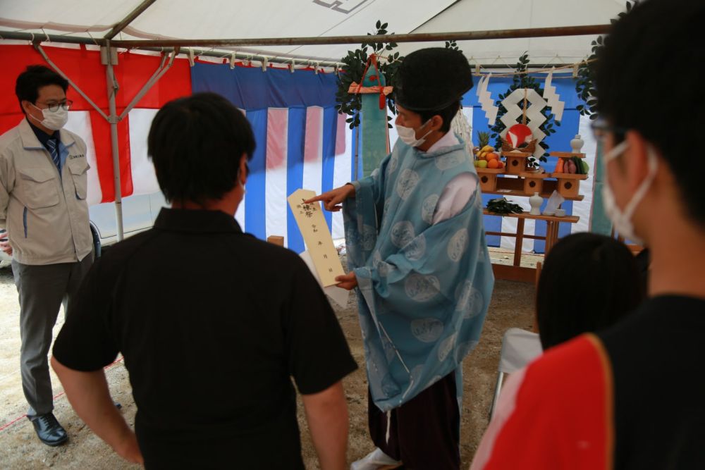 「福岡市早良区東入部01」注文住宅現場リポート①【地鎮祭】