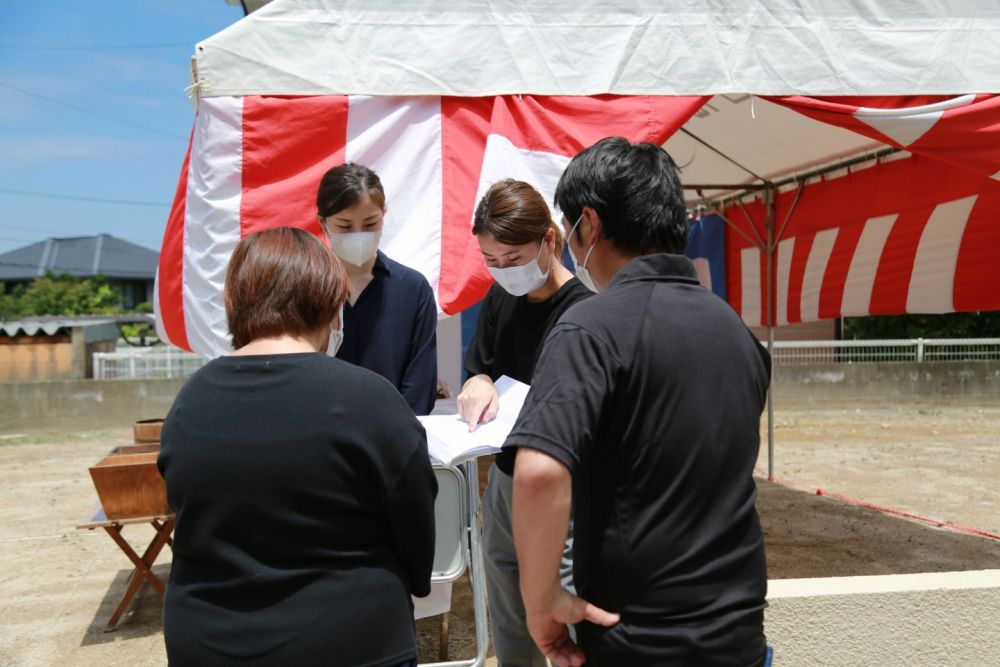 「福岡市早良区東入部01」注文住宅現場リポート①【地鎮祭】