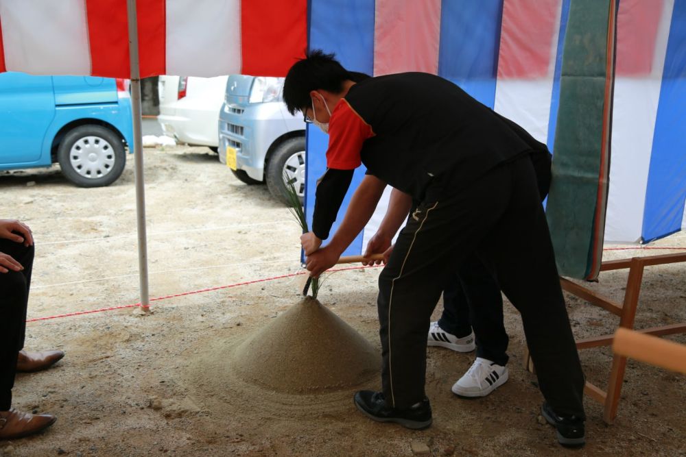 「福岡市早良区東入部01」注文住宅現場リポート①【地鎮祭】