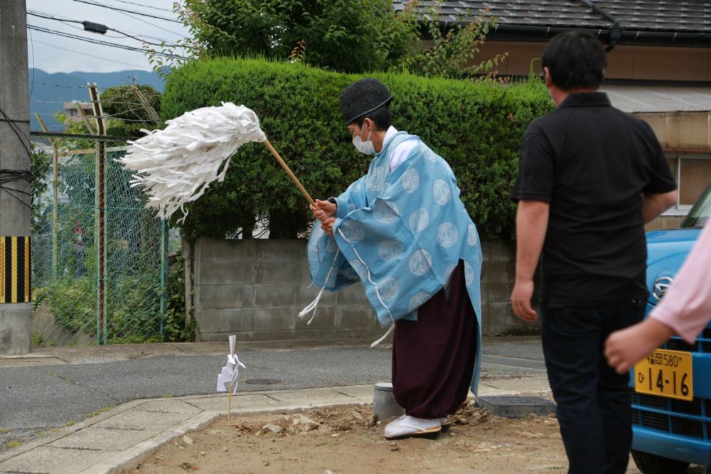 「福岡市早良区東入部01」注文住宅現場リポート①【地鎮祭】