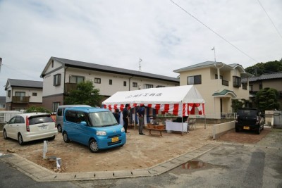 福岡市早良区東入部01　注文住宅建築現場リポート①　～地鎮祭～