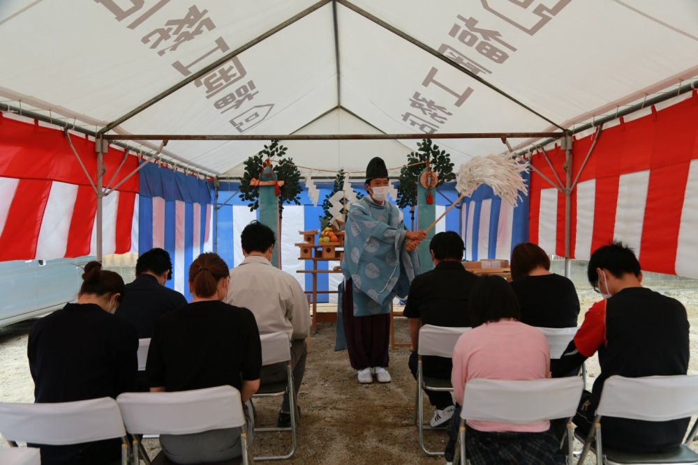 福岡市早良区東入部01　注文住宅建築現場リポート①　～地鎮祭～