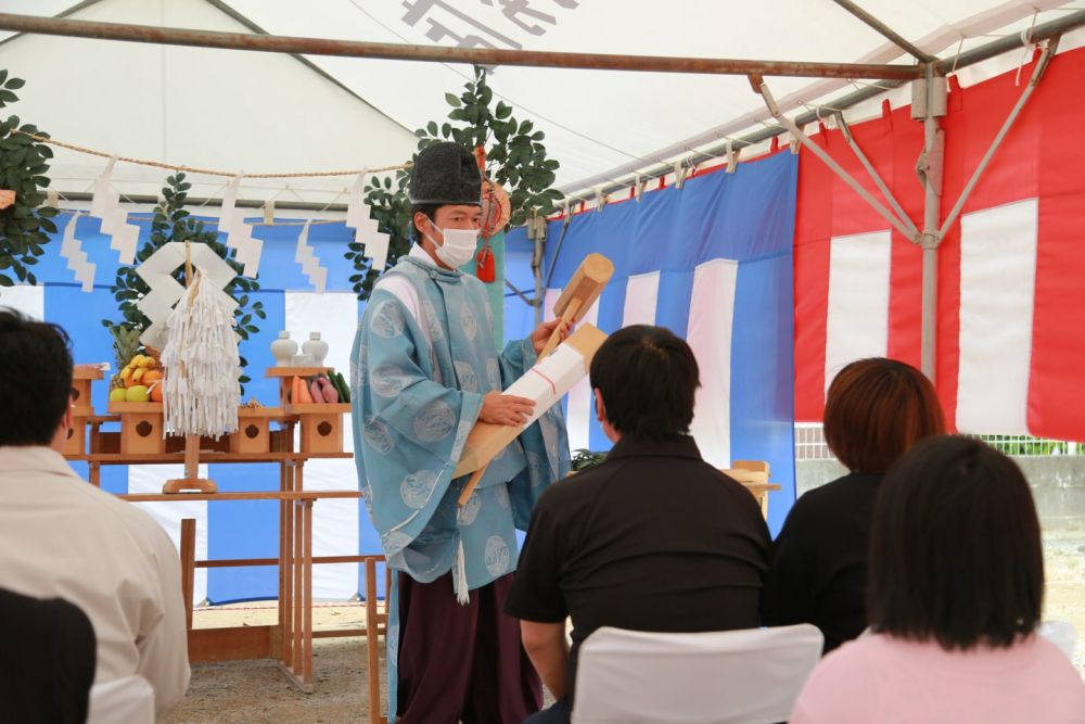 「福岡市早良区東入部01」注文住宅現場リポート①【地鎮祭】