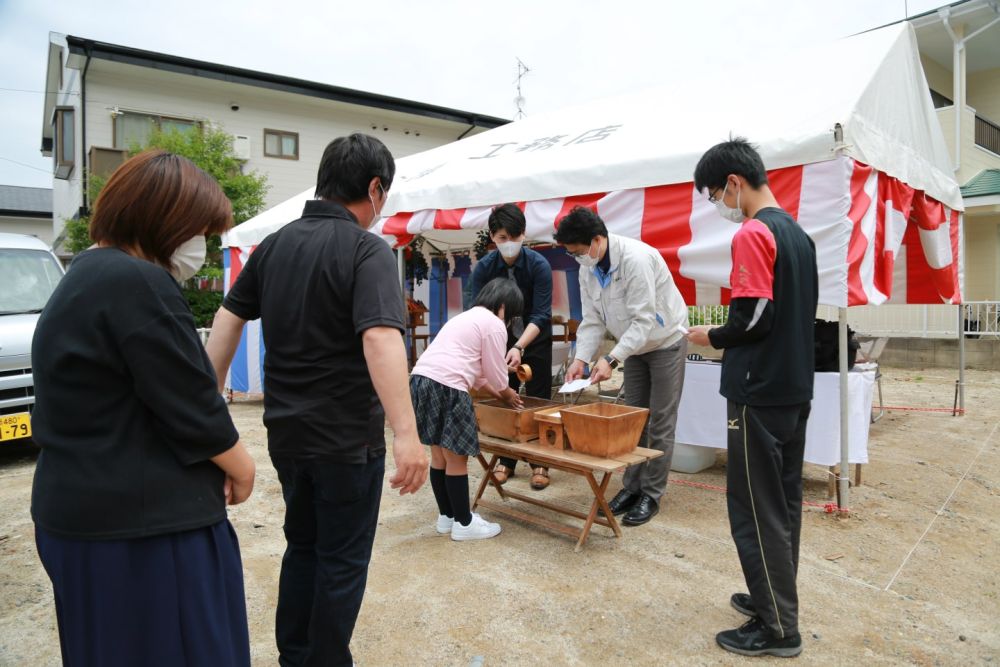 「福岡市早良区東入部01」注文住宅現場リポート①【地鎮祭】