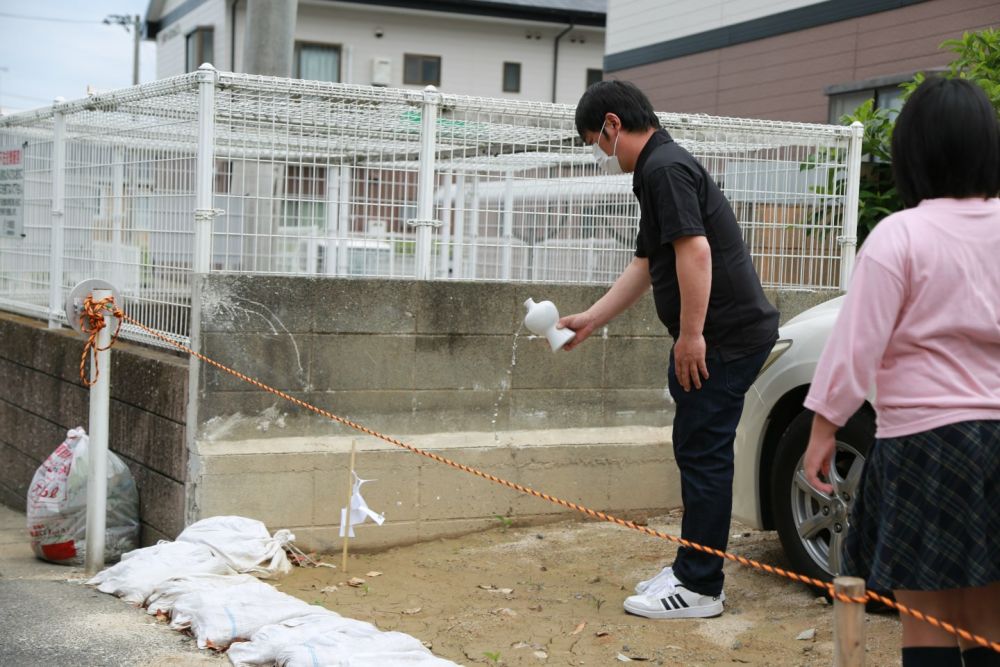 「福岡市早良区東入部01」注文住宅現場リポート①【地鎮祭】