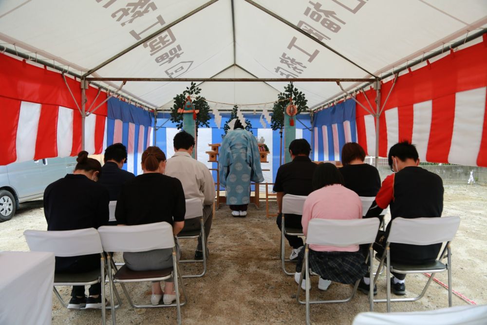 「福岡市早良区東入部01」注文住宅現場リポート①【地鎮祭】