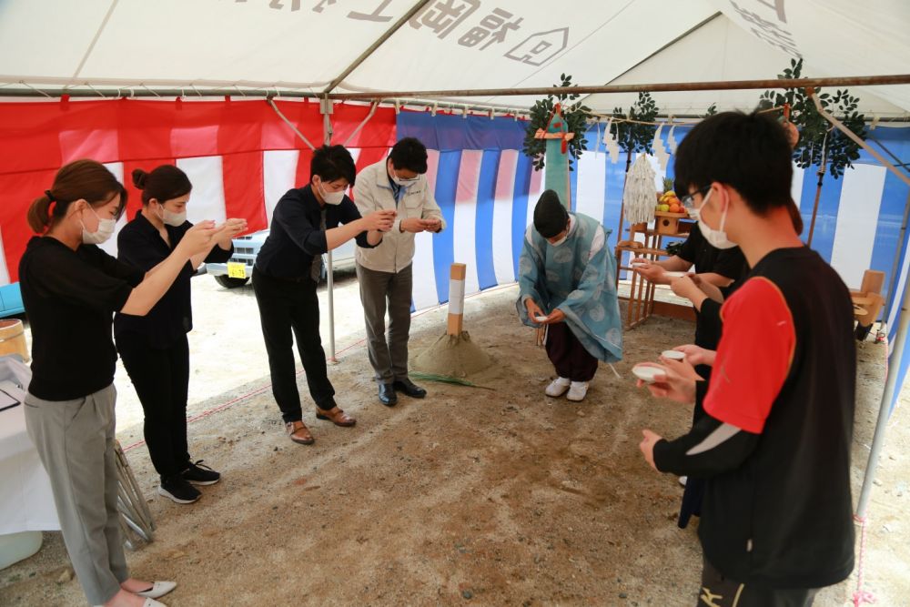「福岡市早良区東入部01」注文住宅現場リポート①【地鎮祭】