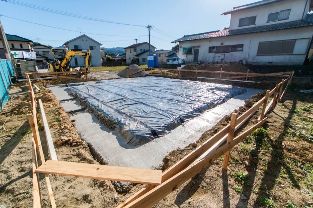 福岡県古賀市07　注文住宅建築現場リポート②　～基礎工事・捨てコン～