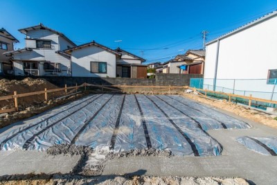 福岡県古賀市07　注文住宅建築現場リポート②　～基礎工事・捨てコン～