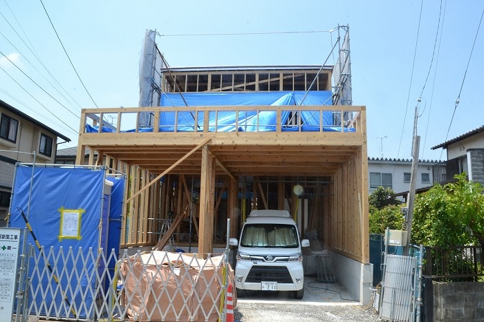 「福岡市博多区01」注文住宅現場リポート⑤【木工事】【面材】