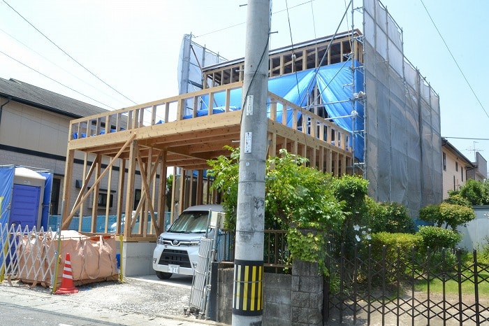 「福岡市博多区01」注文住宅現場リポート⑤【木工事】【面材】