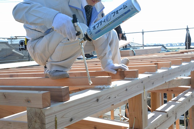 福岡県三井郡大刀洗町02　注文住宅建築現場リポート⑤　～上棟式～