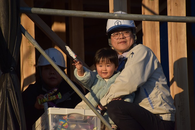 福岡県三井郡大刀洗町02　注文住宅建築現場リポート⑤　～上棟式～